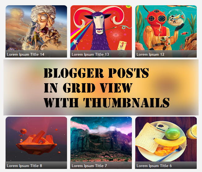 grid view on blogger posts