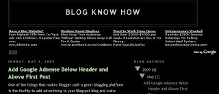 Add Google Adsense Between the Header and the First Post in Blogger