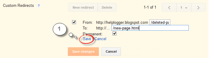 blogger custom redirects