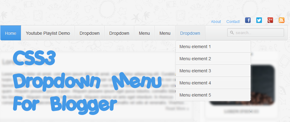 dropdown menu