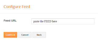 configure gadget feed in blogger