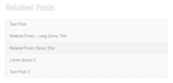 simple related posts widget