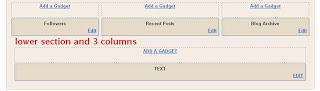 Add 3 column footer to Blogger with a lower section