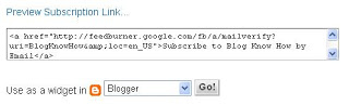 Add Feedburner Email Subscription Link to Blogger Blogspot Blog