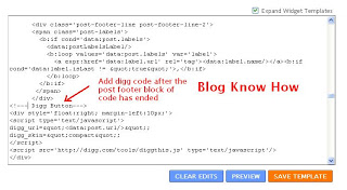 Add Digg button after labels in post footer