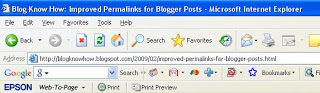 Optimize Blogger Blogspot Blog Permalinks