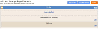 Add Google Adsense gadget below blog title in Blogger