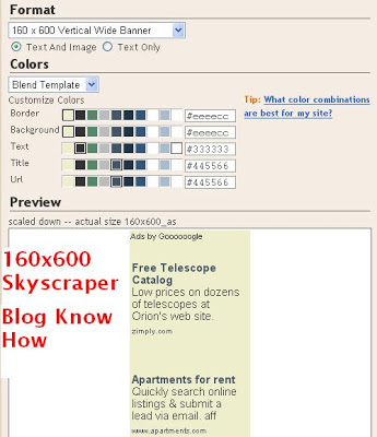 Add 160x600 Google Adsense Skyscraper