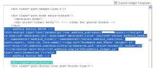 Code Placement for Free Social Bookmarking Button from Add This