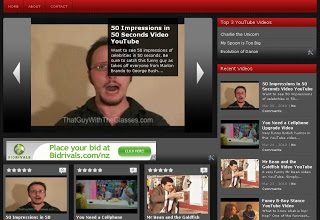Free Blogger Template Blogger Tube - 2 columns, gallery style, black, grey, red, navigation menu, clickable thumbnail images, featured post slider, video blog