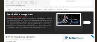 Best Free Blogger Template -Zinmag Primus 2.0 - 3 columns, white, rss link, subscribe link, search box, fixed width, twitter updates, navigation menu, adsready, content slider, video section, footer gadget section