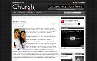 Free Blogger Template - Revolution Church Updated Version 1 - 3 column, white, red, black, rss link, search box, fixed width, navigation menus