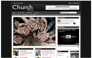 Free Blogger Template - Revolution Church theme - Updated Advanced Version 2 - 3 column, white, red, black, rss link, search box, fixed width, current date widget, magazine style