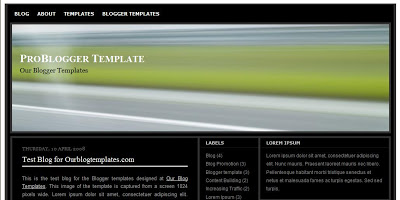 Free Blogger Template - Problogger - 4 column, ads ready, black